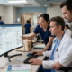 Electronic health records system displayed on a computer screen in a modern healthcare setting, showing patient data, medical history, and clinical notes to support accurate diagnosis and improved patient care