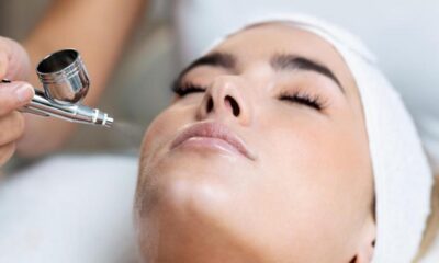 Woman receiving a professional Oxygen Facial Reston VA treatment at a luxury skincare spa
